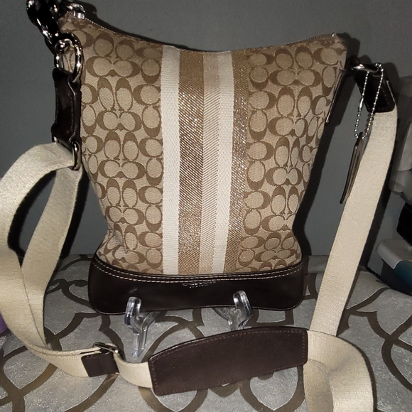 Coach Brown and Cream Crossbody Bag - Picture 6 of 8